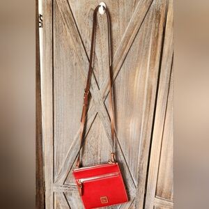 Dooney & Bouke Red Florentine Leather Crossbody Bag